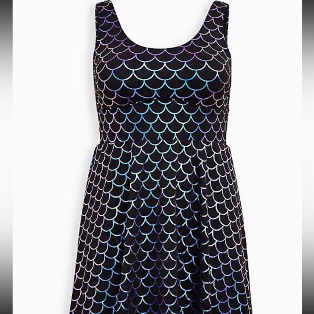 Torrid Mermaid Scoop Neck Swim Dress - Picture 2 of 3